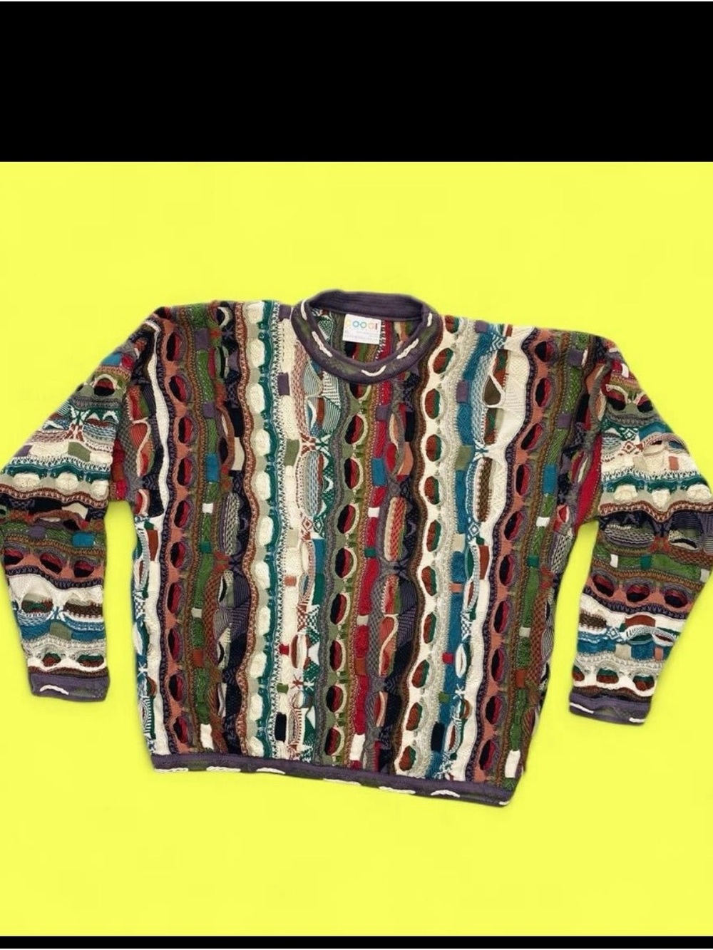 COOGI Men's Textured Cable Knit Sweater XL practically new